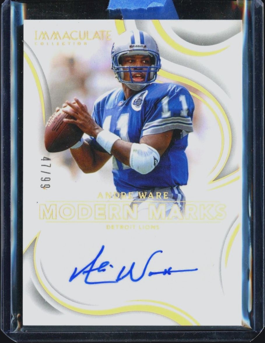 Andre Ware Immaculate Modern Marks Auto /99 RAW