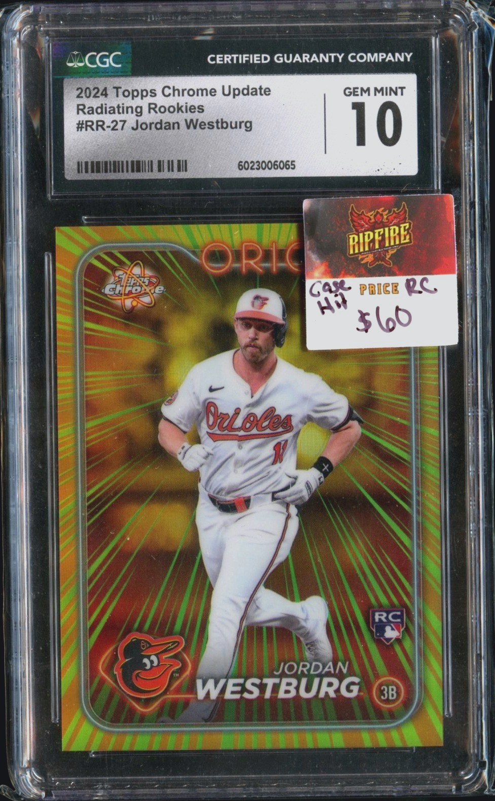 Jordan Westburg Radiating Rookies CGC 10